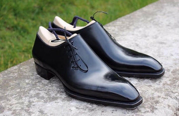 Handmade Mens Black Leather Shoes, Men’s Designer Lace Up Formal Shoes