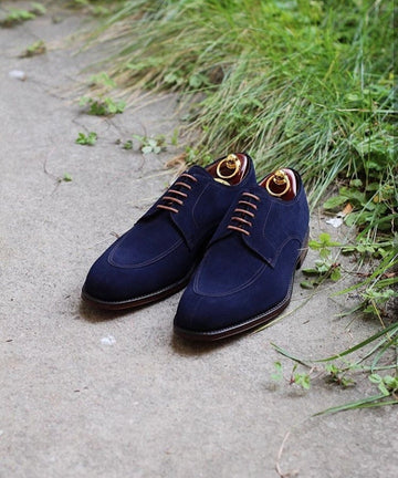 Stylish Handmade Men's Blue Color Suede Shoes, Lace Up Fashion Dress Shoes, Men Lace up Suede Shoes