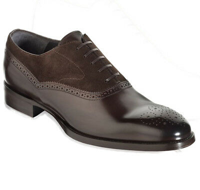 New Men’s Handmade Brown Color Brogue Toe Formal Dressing Leather Suede Shoes, Men Designer Shoes