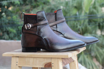 Elegant Men’s Fancy Designer Boots, Mens Handmade Jodhpurs Ankle High Boots