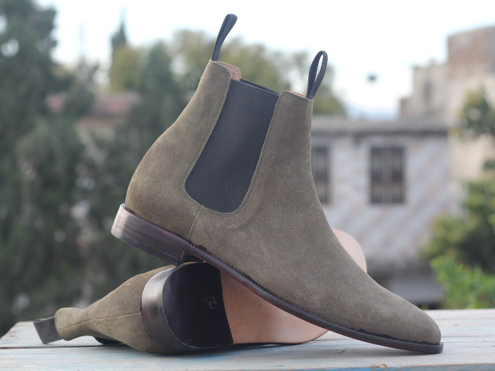 Stylish Handmade Men's Brown Suede Chelsea Boots, Men Suede Ankle Boots, Men Designer Boots