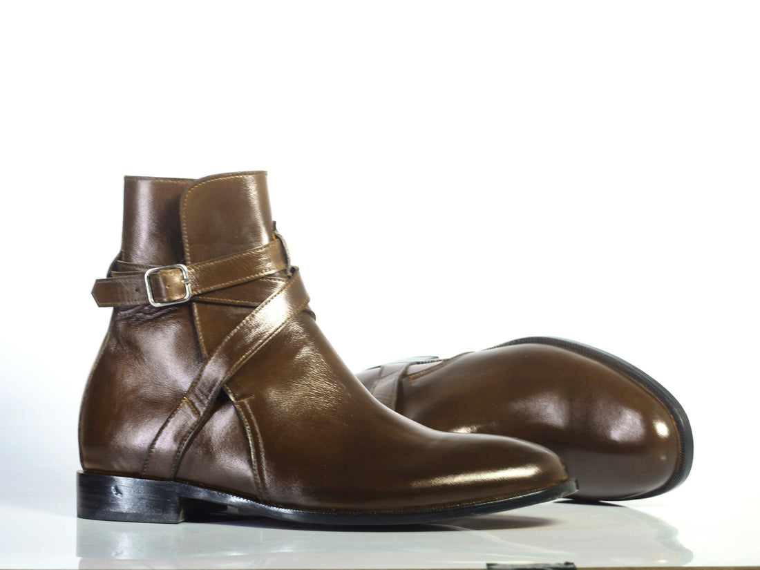 Stylish New Handmade Men's Brown Leather Jodhpur Boots, Men Ankle Boots, Men Designer Boots