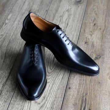 Mens Lavish Handmade Black Color Whole Cut Designer Shoes, Mens Black Leather Shoes