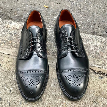 Mens Handmade Black Color Leather Brogue Toe Formal Designer Shoes