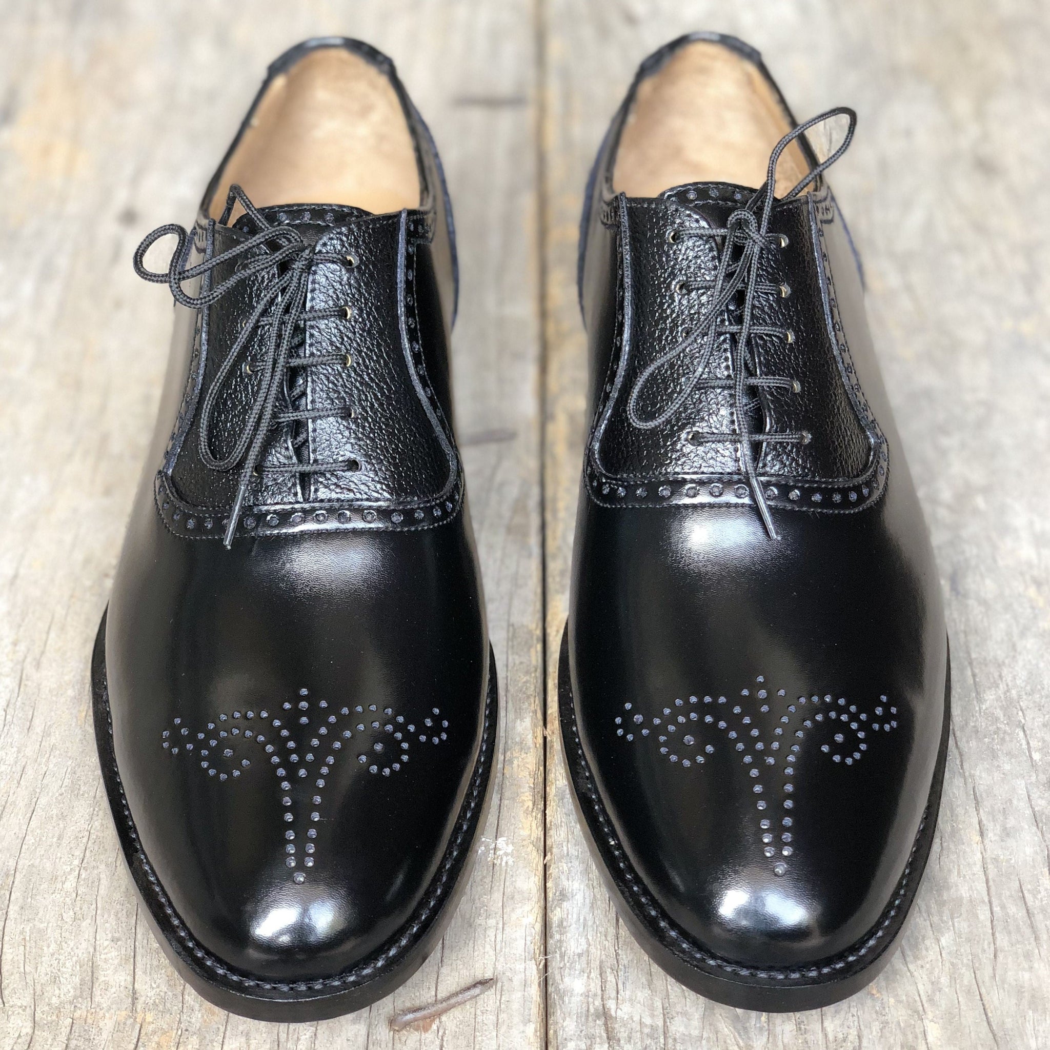 Men’s Handmade Black Color Leather Brogue Fashion Shoes, Men Awesome Shoes