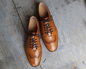 New Handmade Men's Brown Leather Patina Lace Up Shoes, Men Designer Dress Formal Luxury Shoes