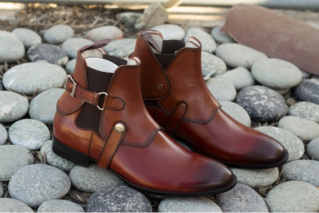 New New Handmade Men's Brown Leather Boots, Men Fashion Ankle Boots