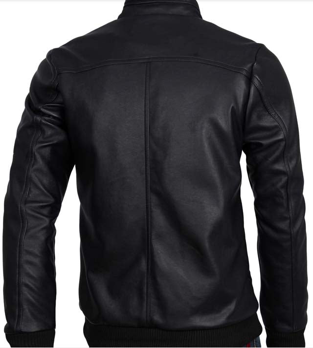 New Men's Black Leather Fashion Jacket, Black Jacket For Men