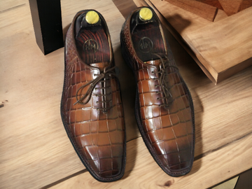 Beautiful Handmade Men’s Formal Dress Alligator Texture Leather Shoes, Mens Lace Up Designer Shoes, Mens Oxford Shoes